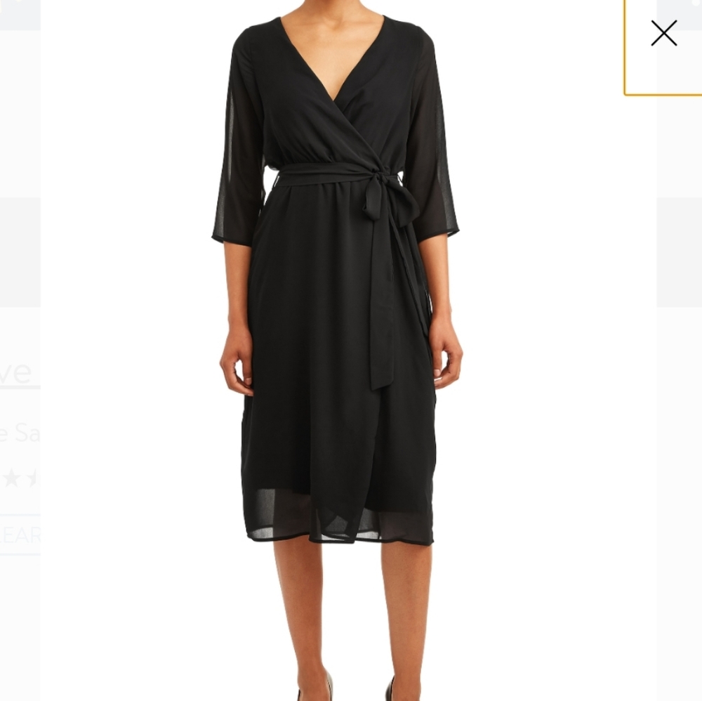 Black midi dress
